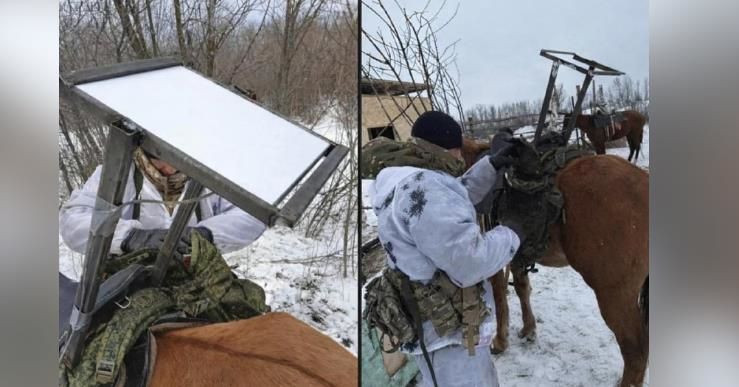 Новини світу - Російські військові причепили Starlink до коня